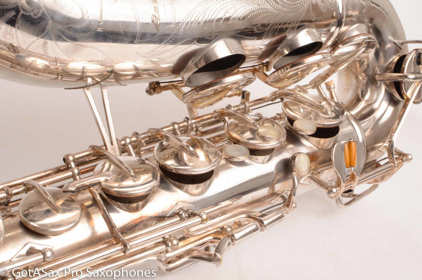 Buescher Top Hat and Cane Tenor Original Silver Plate Super Rare 356387