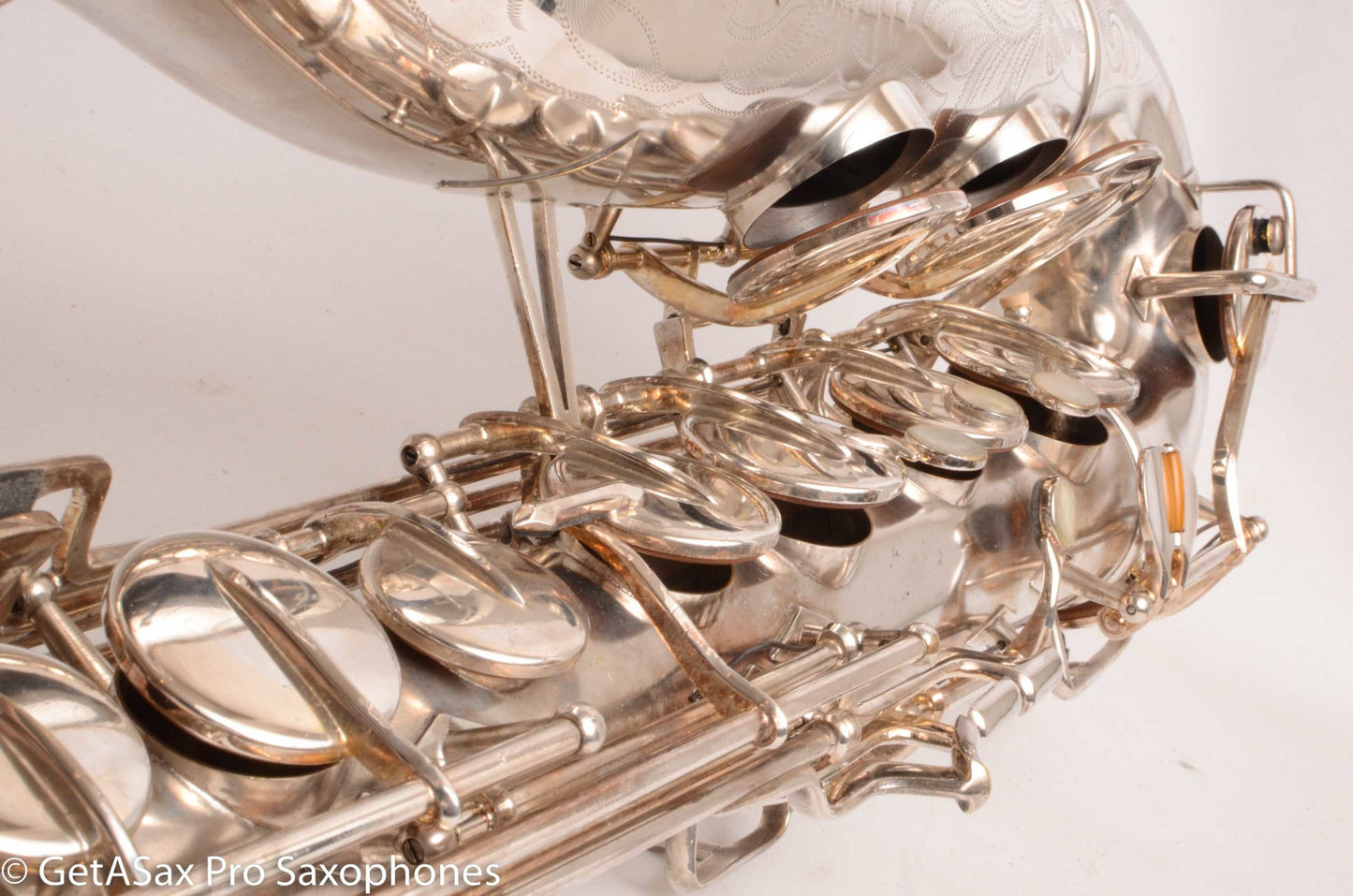 Buescher Top Hat and Cane Tenor Original Silver Plate Super Rare 356387