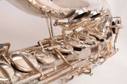 Buescher Top Hat and Cane Tenor Original Silver Plate Super Rare 356387