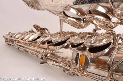 Buescher Top Hat and Cane Tenor Original Silver Plate Super Rare 356387