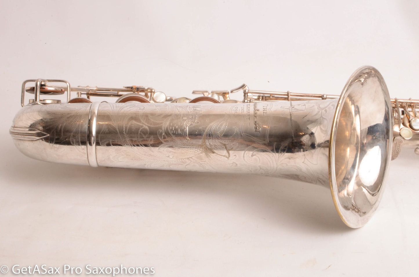 Buescher Top Hat and Cane Tenor Original Silver Plate Super Rare 356387