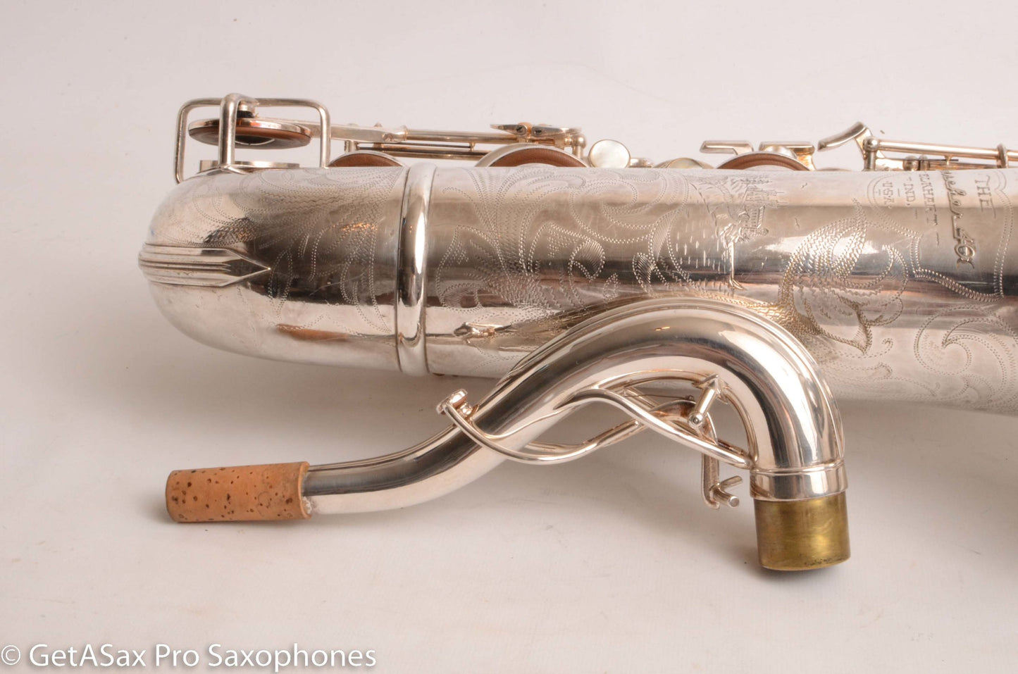 Buescher Top Hat and Cane Tenor Original Silver Plate Super Rare 356387