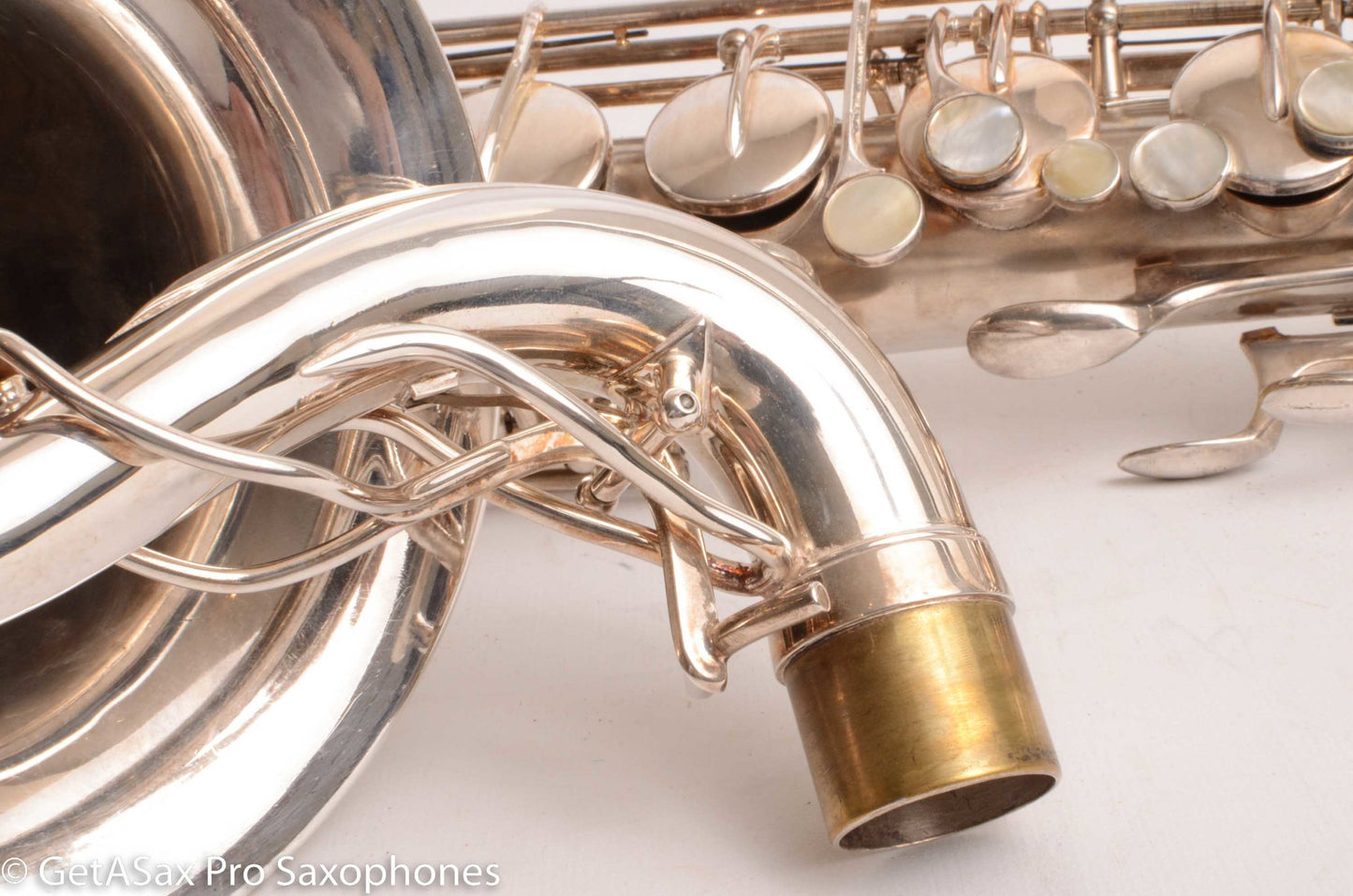 Buescher Top Hat and Cane Tenor Original Silver Plate Super Rare 356387