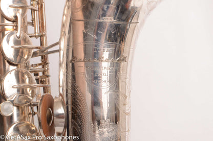 Buescher Top Hat and Cane Tenor Original Silver Plate Super Rare 356387