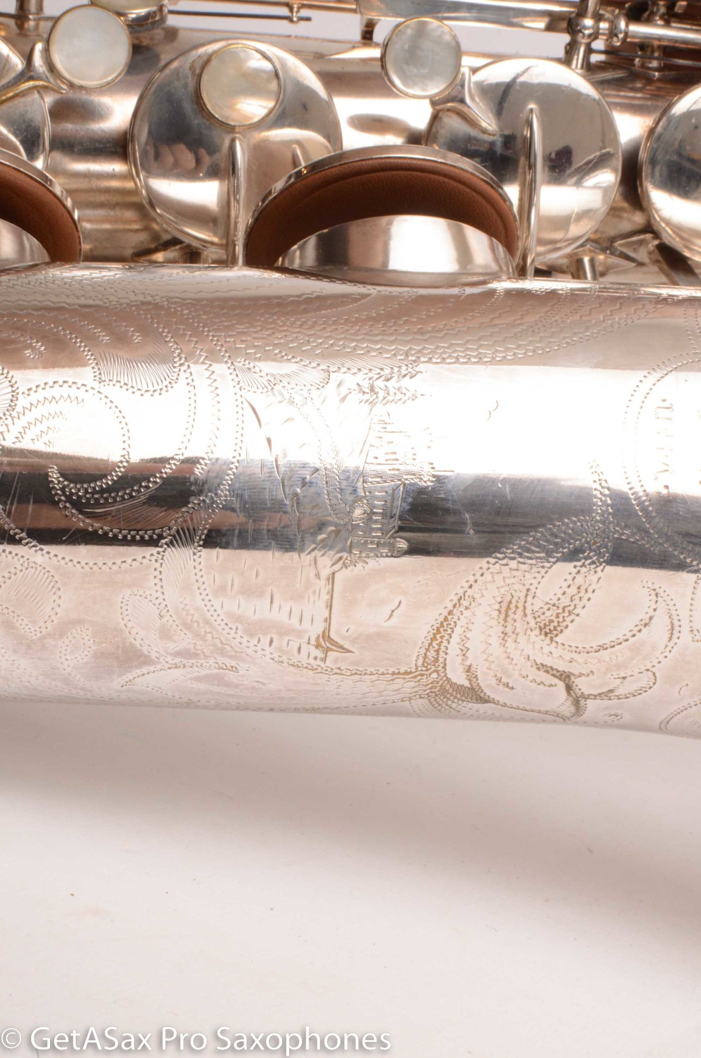 Buescher Top Hat and Cane Tenor Original Silver Plate Super Rare 356387