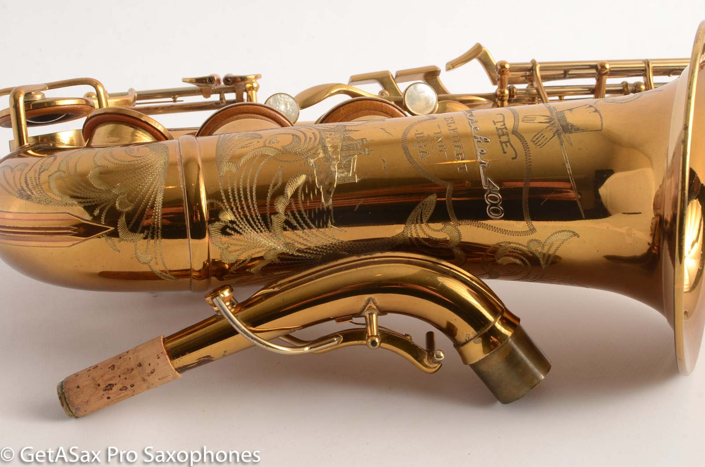 Buescher Top Hat and Cane Alto Saxophone Super 400 Near Mint Superb 323836