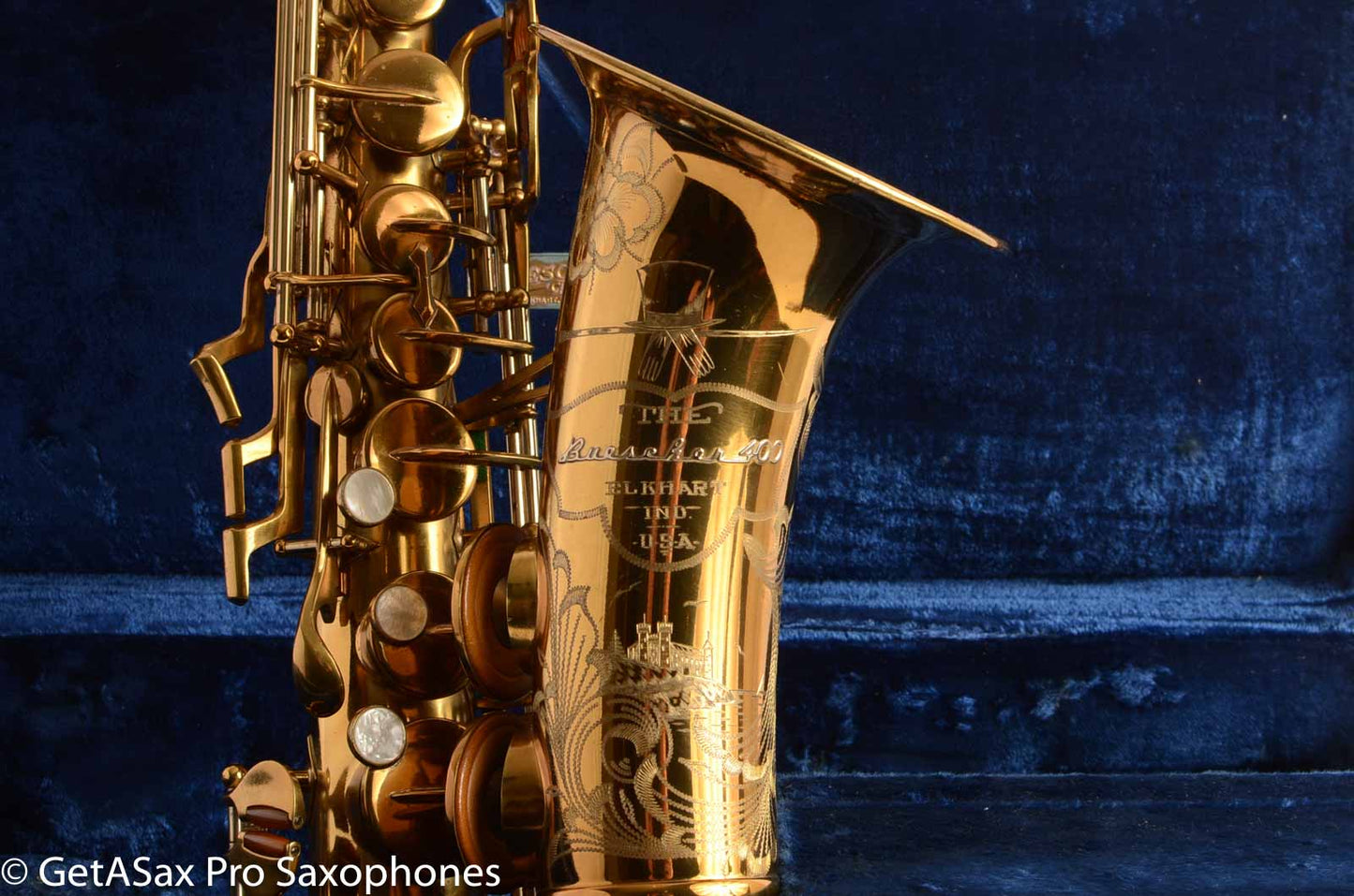 Buescher Top Hat and Cane Alto Saxophone Super 400 Near Mint Superb 323836