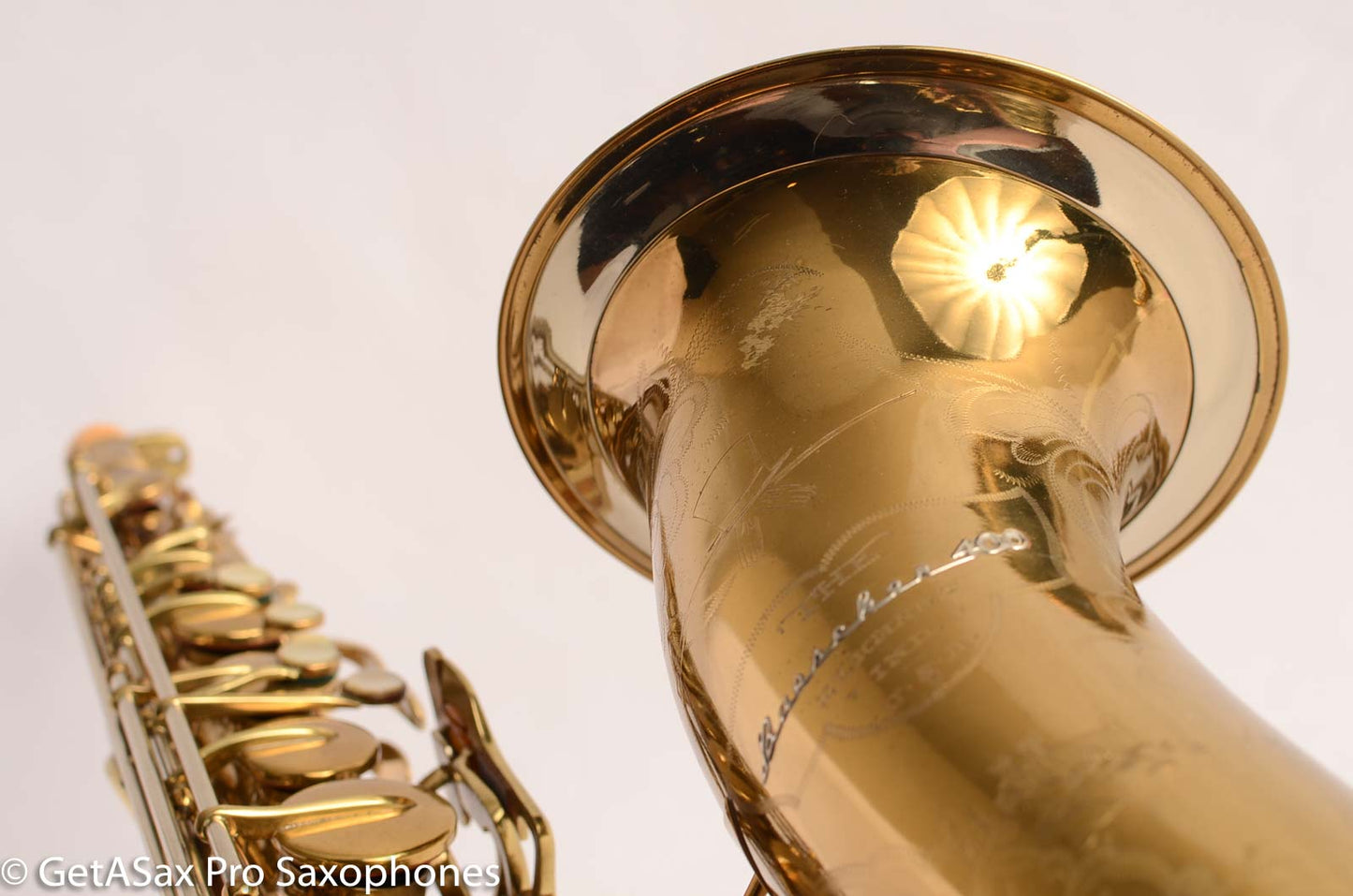 Buescher Top Hat and Cane Tenor Saxophone Fresh Overhaul Factory Relacquer 300849