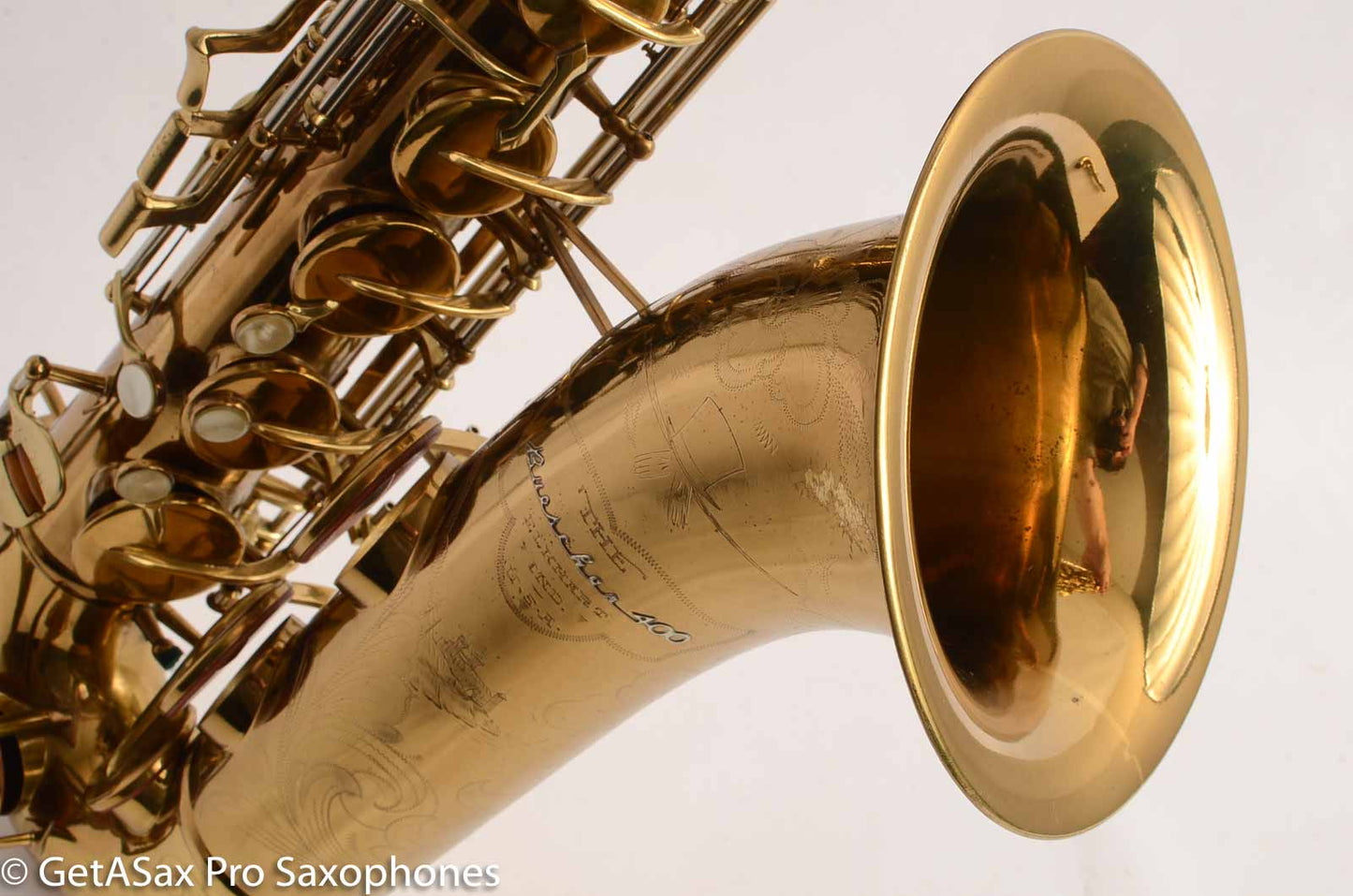 Buescher Top Hat and Cane Tenor Saxophone Fresh Overhaul Factory Relacquer 300849