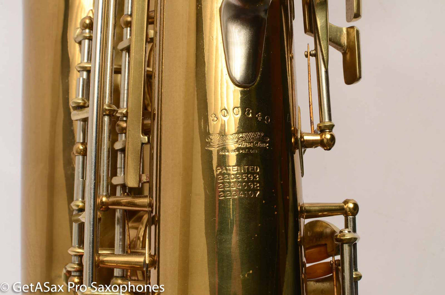 Buescher Top Hat and Cane Tenor Saxophone Fresh Overhaul Factory Relacquer 300849
