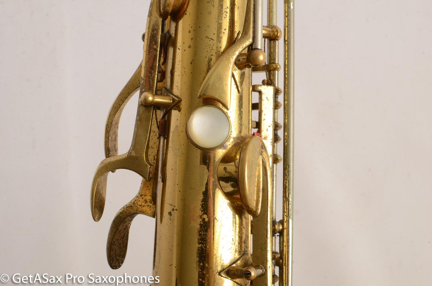 Buescher Top Hat and Cane Tenor Saxophone Relacquered, Pickup Plugged Old Pads Great Deal