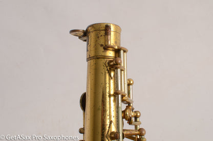 Buescher Top Hat and Cane Tenor Saxophone Relacquered, Pickup Plugged Old Pads Great Deal