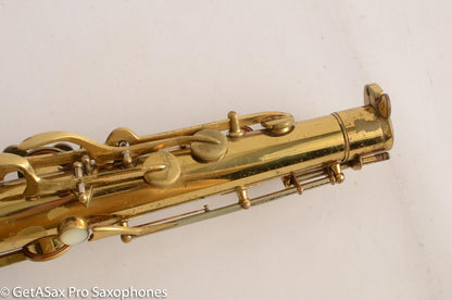 Buescher Top Hat and Cane Tenor Saxophone Relacquered, Pickup Plugged Old Pads Great Deal