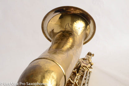 Buescher Top Hat and Cane Tenor Saxophone Relacquered, Pickup Plugged Old Pads Great Deal