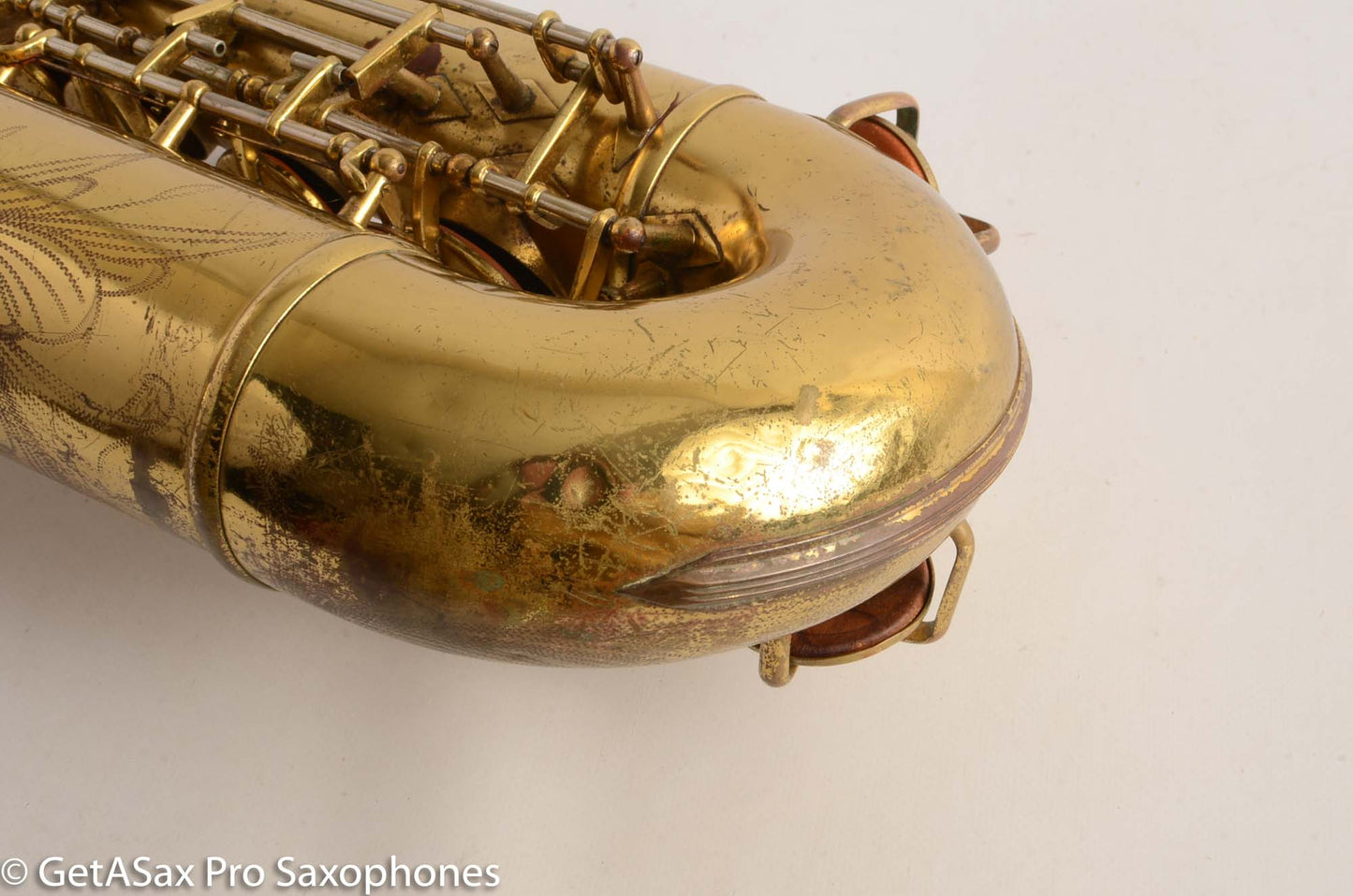 Buescher Top Hat and Cane Tenor Saxophone Relacquered, Pickup Plugged Old Pads Great Deal