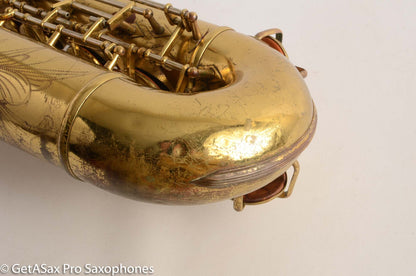 Buescher Top Hat and Cane Tenor Saxophone Relacquered, Pickup Plugged Old Pads Great Deal