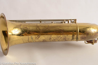 Buescher Top Hat and Cane Tenor Saxophone Relacquered, Pickup Plugged Old Pads Great Deal