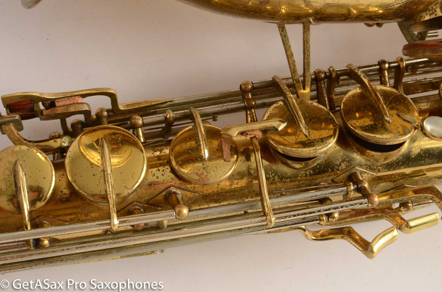 Buescher Top Hat and Cane Tenor Saxophone Relacquered, Pickup Plugged Old Pads Great Deal