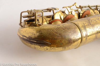 Buescher Top Hat and Cane Tenor Saxophone Relacquered, Pickup Plugged Old Pads Great Deal