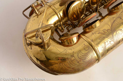 Buescher Top Hat and Cane Tenor Saxophone Relacquered, Pickup Plugged Old Pads Great Deal