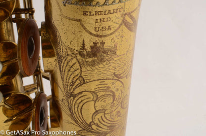 Buescher Top Hat and Cane Tenor Saxophone Relacquered, Pickup Plugged Old Pads Great Deal