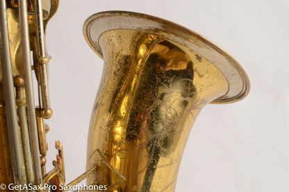 Buescher Top Hat and Cane Tenor Saxophone Relacquered, Pickup Plugged Old Pads Great Deal