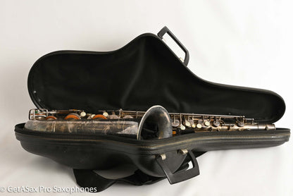 Buescher Top Hat and Cane Tenor Original Silver Plate Orig Pads Gorgeous 301839
