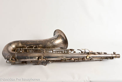Buescher Top Hat and Cane Tenor Original Silver Plate Orig Pads Gorgeous 301839