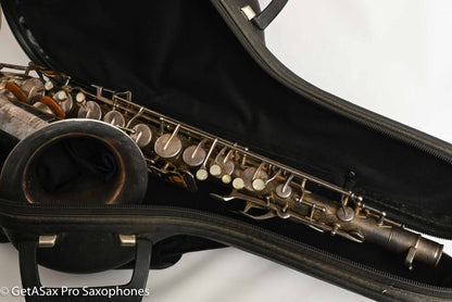 Buescher Top Hat and Cane Tenor Original Silver Plate Orig Pads Gorgeous 301839