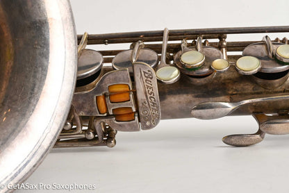 Buescher Top Hat and Cane Tenor Original Silver Plate Orig Pads Gorgeous 301839