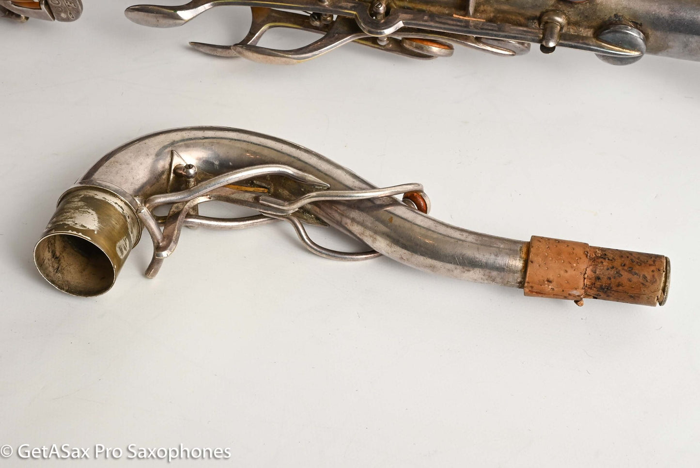 Buescher Top Hat and Cane Tenor Original Silver Plate Orig Pads Gorgeous 301839