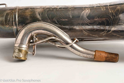 Buescher Top Hat and Cane Tenor Original Silver Plate Orig Pads Gorgeous 301839