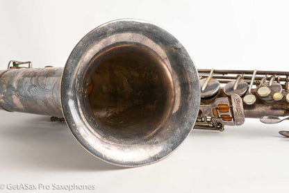 Buescher Top Hat and Cane Tenor Original Silver Plate Orig Pads Gorgeous 301839