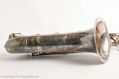 Buescher Top Hat and Cane Tenor Original Silver Plate Orig Pads Gorgeous 301839