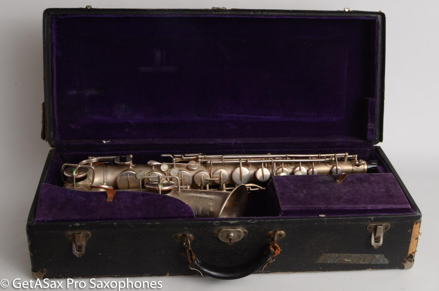 Buescher True Tone Alto Original Silver Plate Old Pads Great Deal! 140356