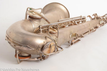 Buescher True Tone Alto Original Silver Plate Old Pads Great Deal! 140356
