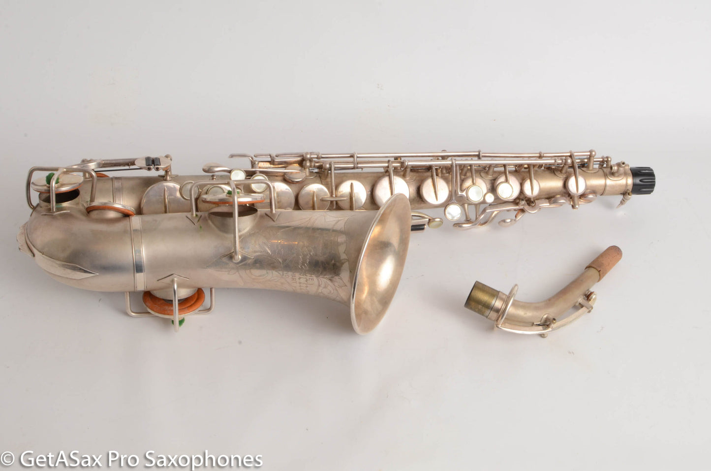 Buescher True Tone Alto Original Silver Plate Old Pads Great Deal! 140356