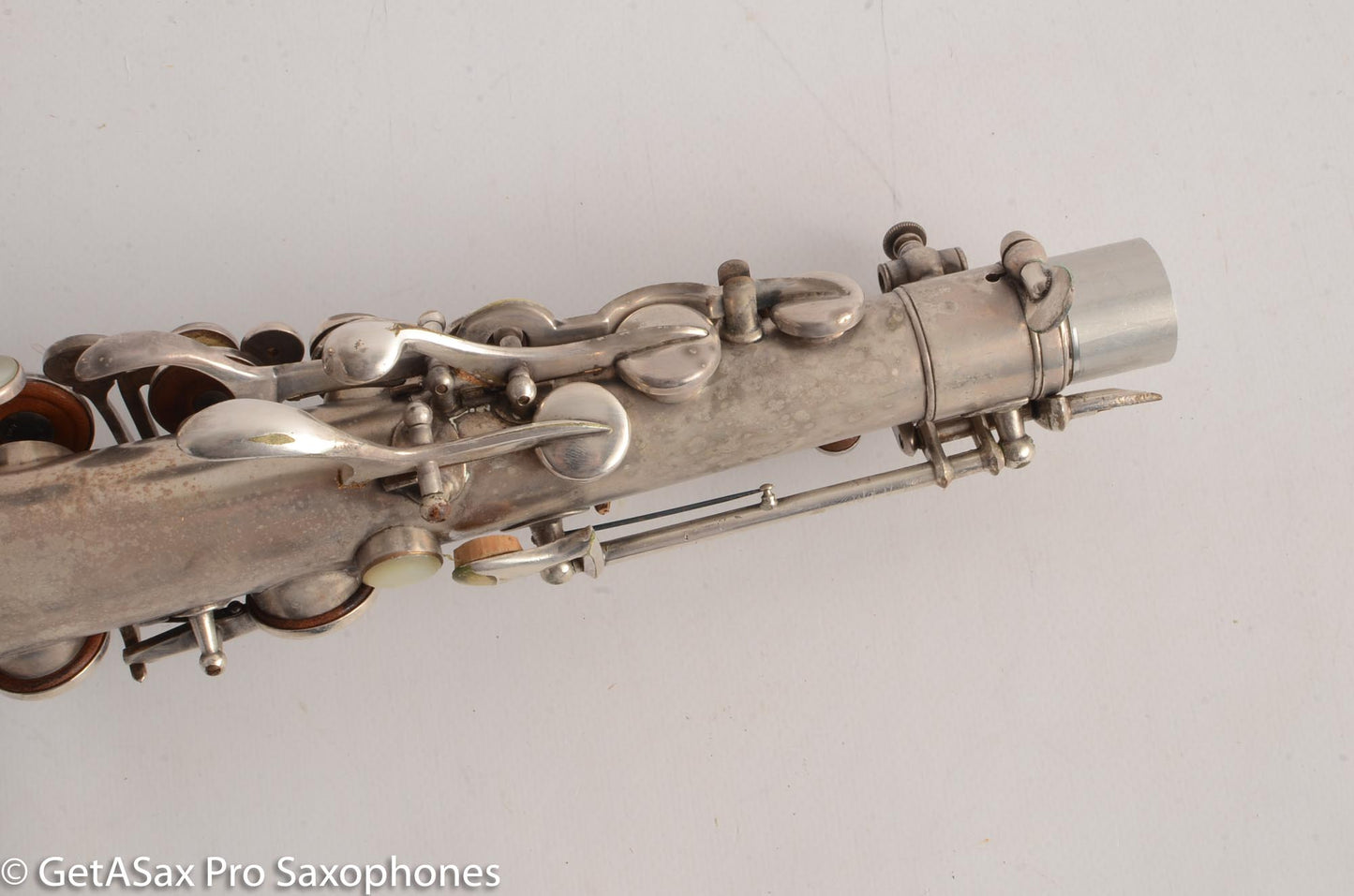 Buescher True Tone Alto Saxophone 1 Neck 196723 Silver Plate Fair Condition