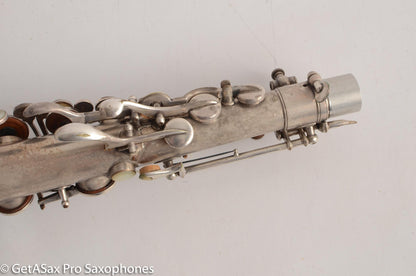 Buescher True Tone Alto Saxophone 1 Neck 196723 Silver Plate Fair Condition