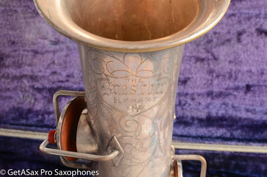 Buescher True Tone Alto Saxophone 1 Neck 196723 Silver Plate Fair Condition