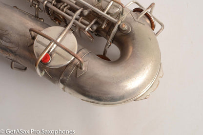 Buescher True Tone Alto Saxophone 1 Neck 196723 Silver Plate Fair Condition