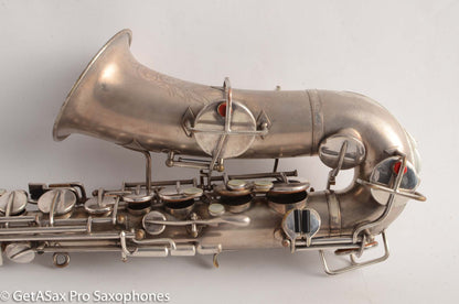 Buescher True Tone Alto Saxophone 1 Neck 196723 Silver Plate Fair Condition