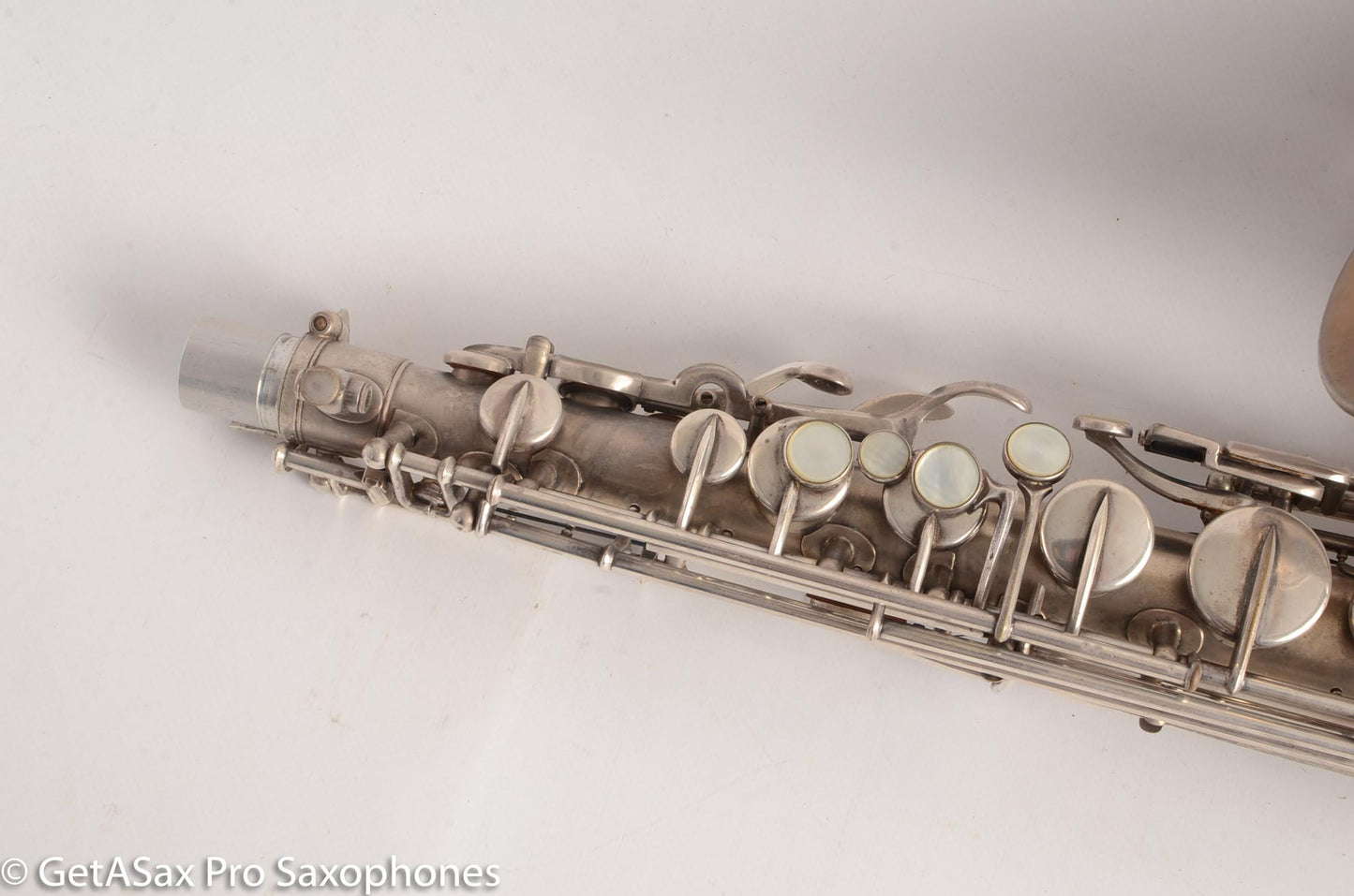 Buescher True Tone Alto Saxophone 1 Neck 196723 Silver Plate Fair Condition