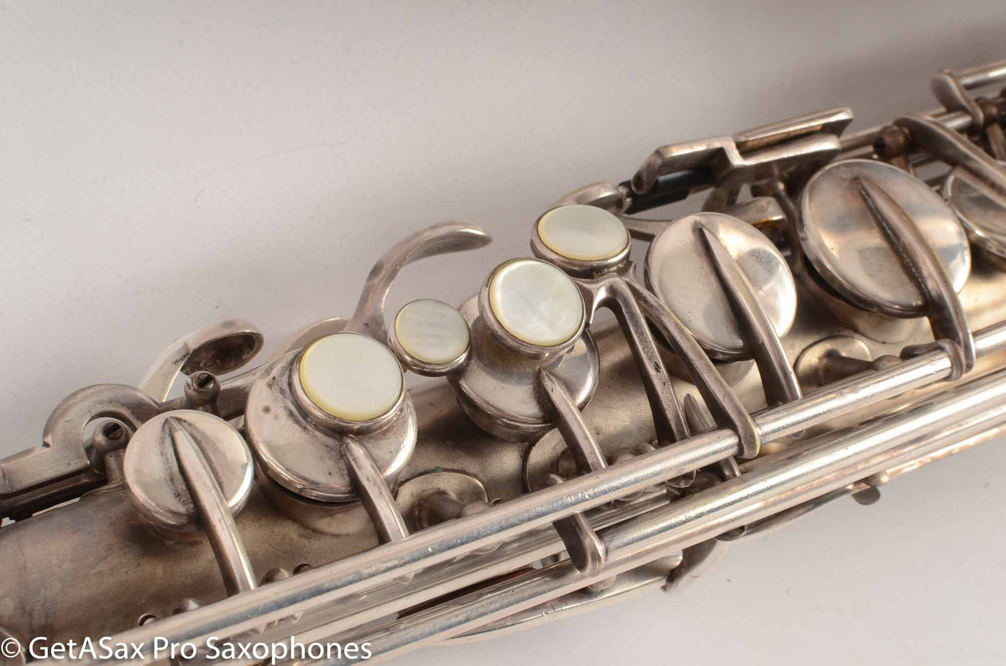 Buescher True Tone Alto Saxophone 1 Neck 196723 Silver Plate Fair Condition