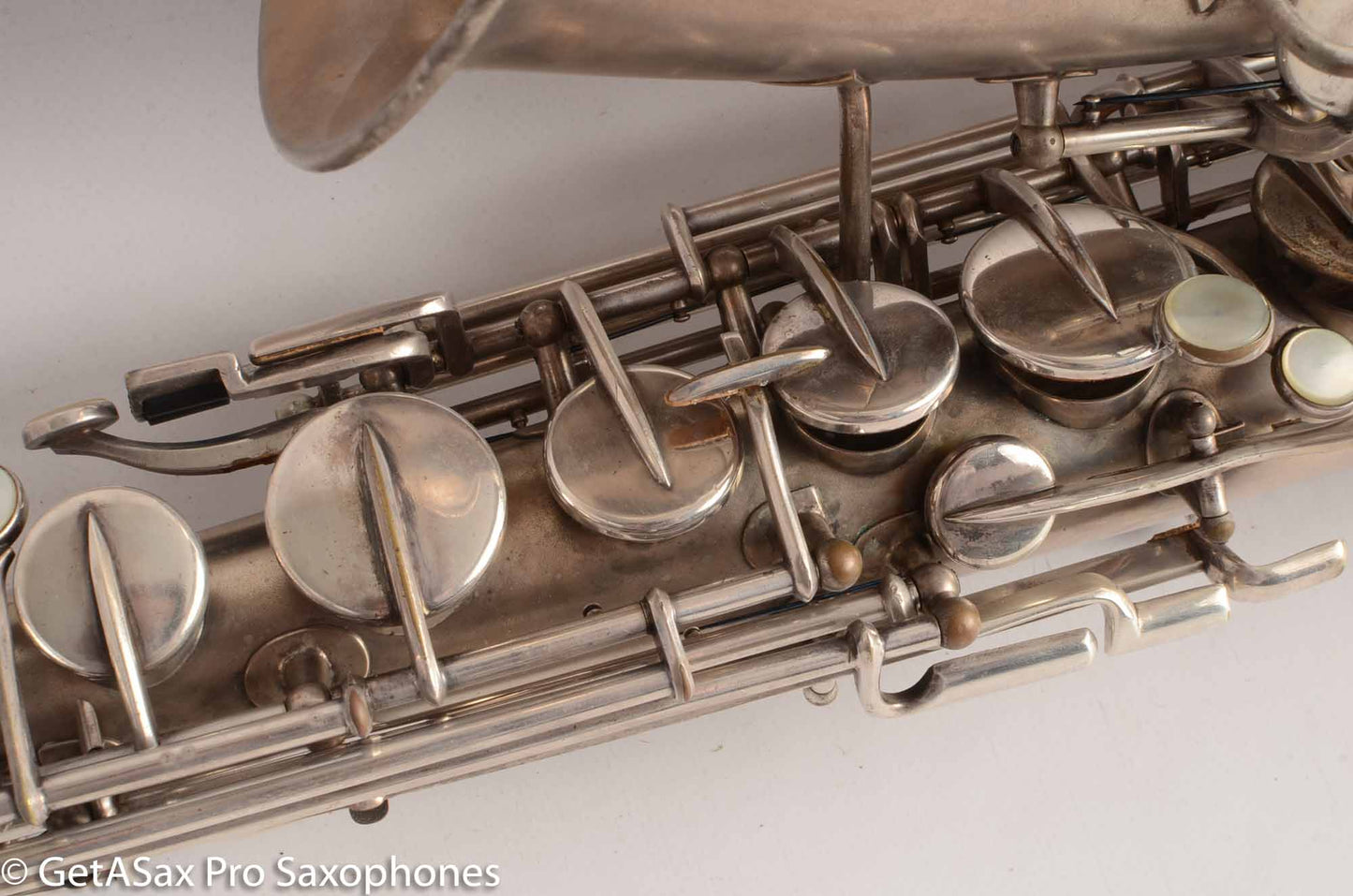 Buescher True Tone Alto Saxophone 1 Neck 196723 Silver Plate Fair Condition