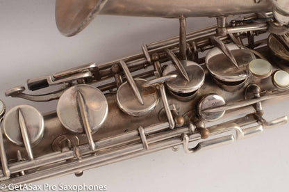 Buescher True Tone Alto Saxophone 1 Neck 196723 Silver Plate Fair Condition