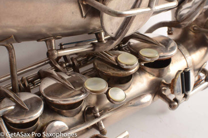 Buescher True Tone Alto Saxophone 1 Neck 196723 Silver Plate Fair Condition