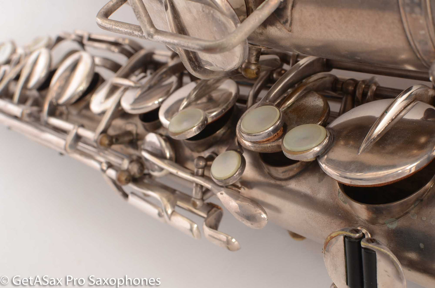 Buescher True Tone Alto Saxophone 1 Neck 196723 Silver Plate Fair Condition