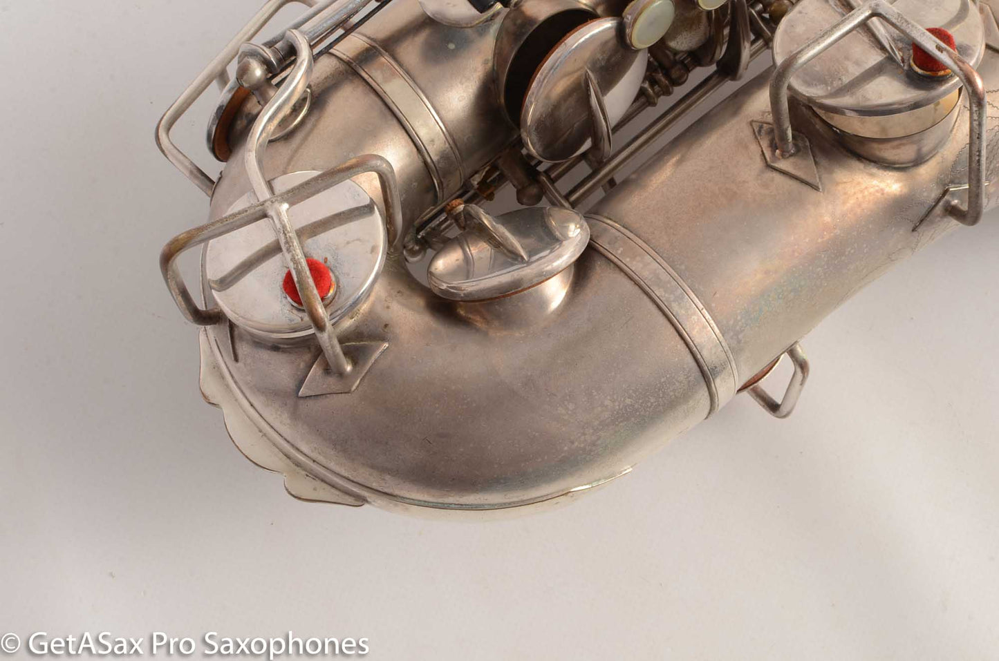 Buescher True Tone Alto Saxophone 1 Neck 196723 Silver Plate Fair Condition