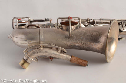 Buescher True Tone Alto Saxophone 1 Neck 196723 Silver Plate Fair Condition